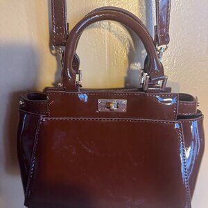 Brown Patent Leather purse by Grossi